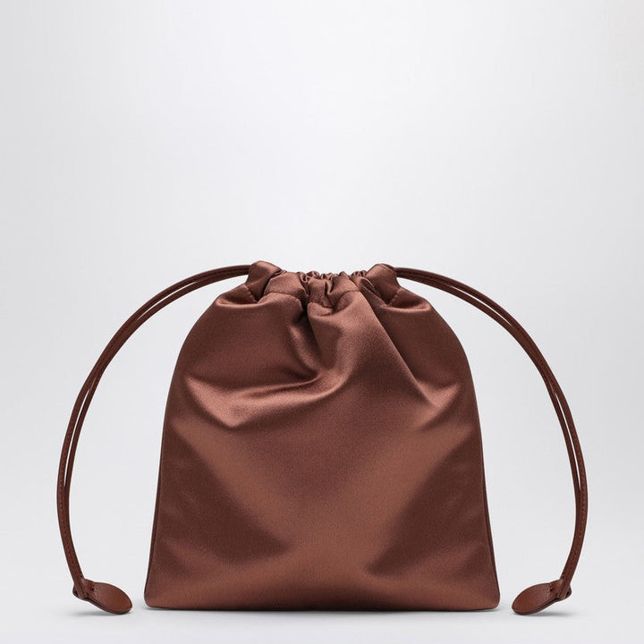 Miu Miu Cocoa-Coloured Satin Pouch Women