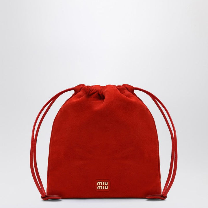 Miu Miu Red Suede Pouch Women