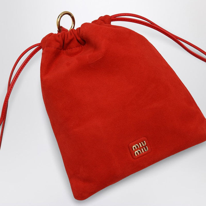 Miu Miu Red Suede Pouch Women