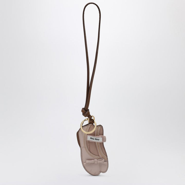 Miu Miu Trick Leather Miu Ballet Keyring Women