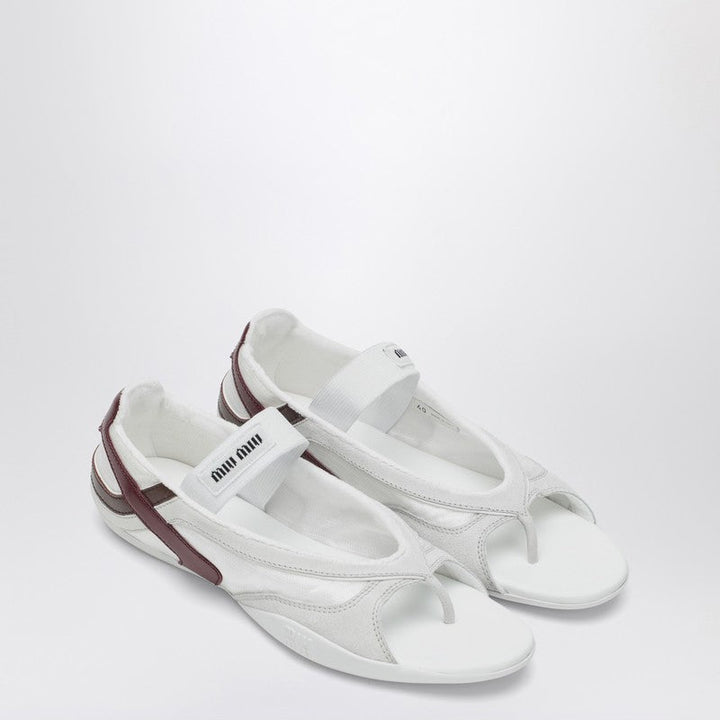 Miu Miu White Gymnasium Flip-Flops Women