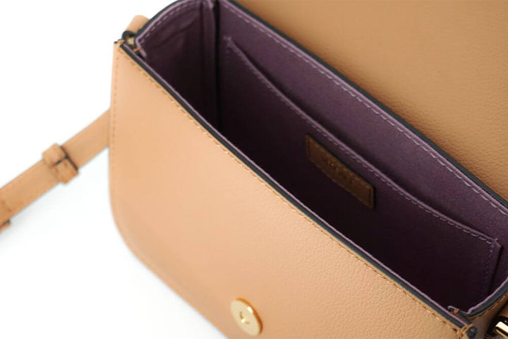 VERSACE brown Calf Leather Shoulder Bag