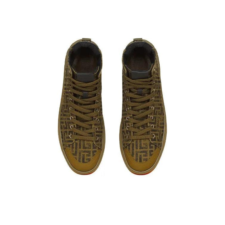 BALMAIN Casual Shoes Men High Top Khaki