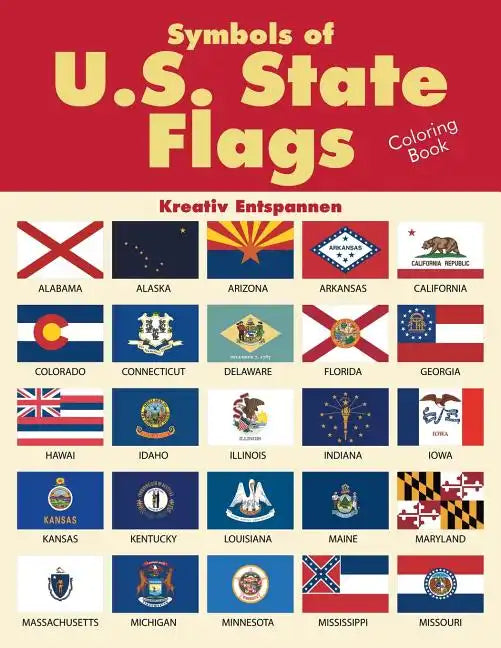 Symbols of U.S. State Flags Coloring Book - Paperback