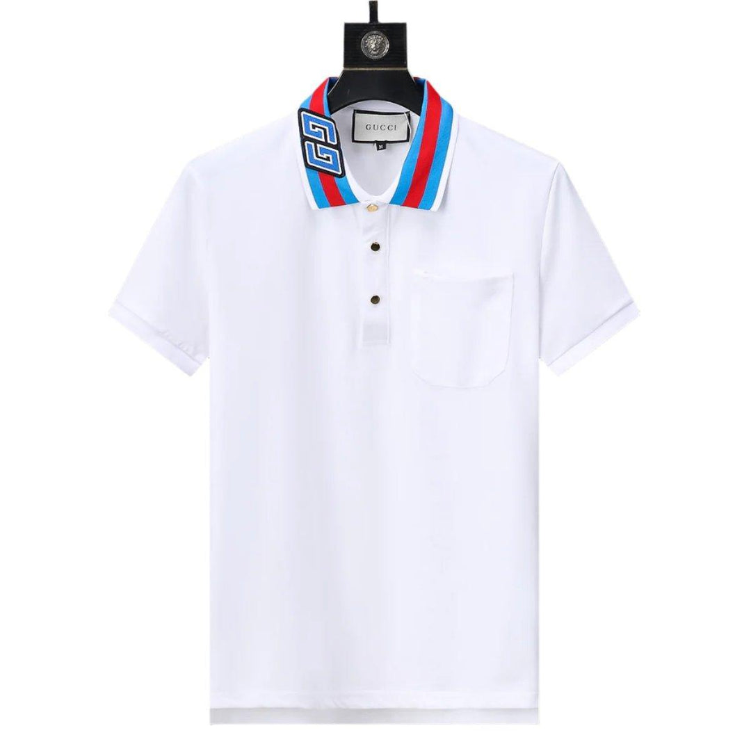 Gucci White T-shirt with a collar