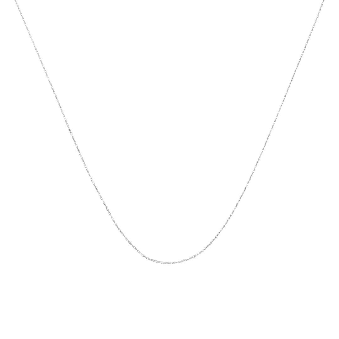 Solid 10K Yellow Gold 0.5mm Slim and Dainty Unisex 18" Rope Chain Necklace