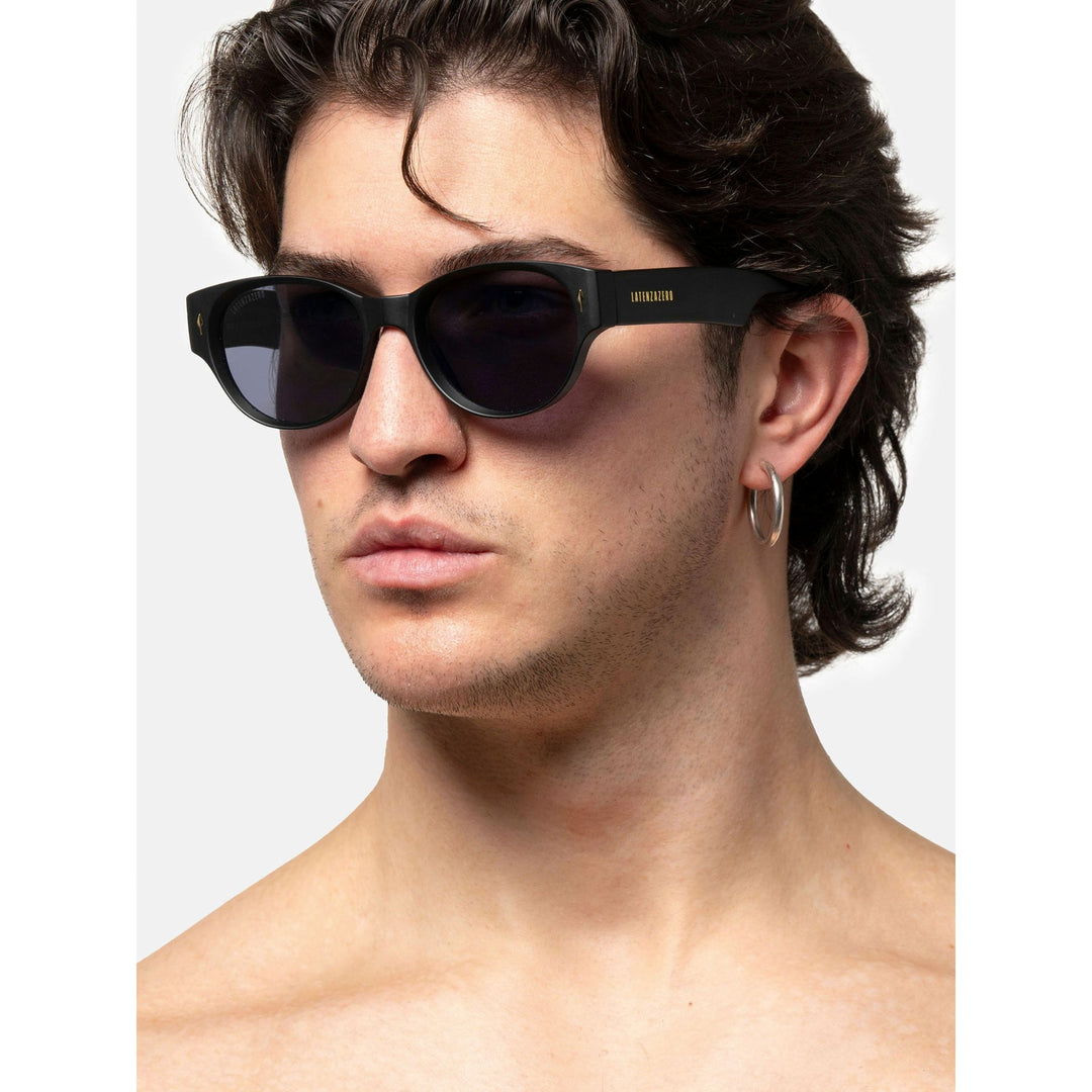 Black stylish Italian designed affordable sunglasses with UV protection.
