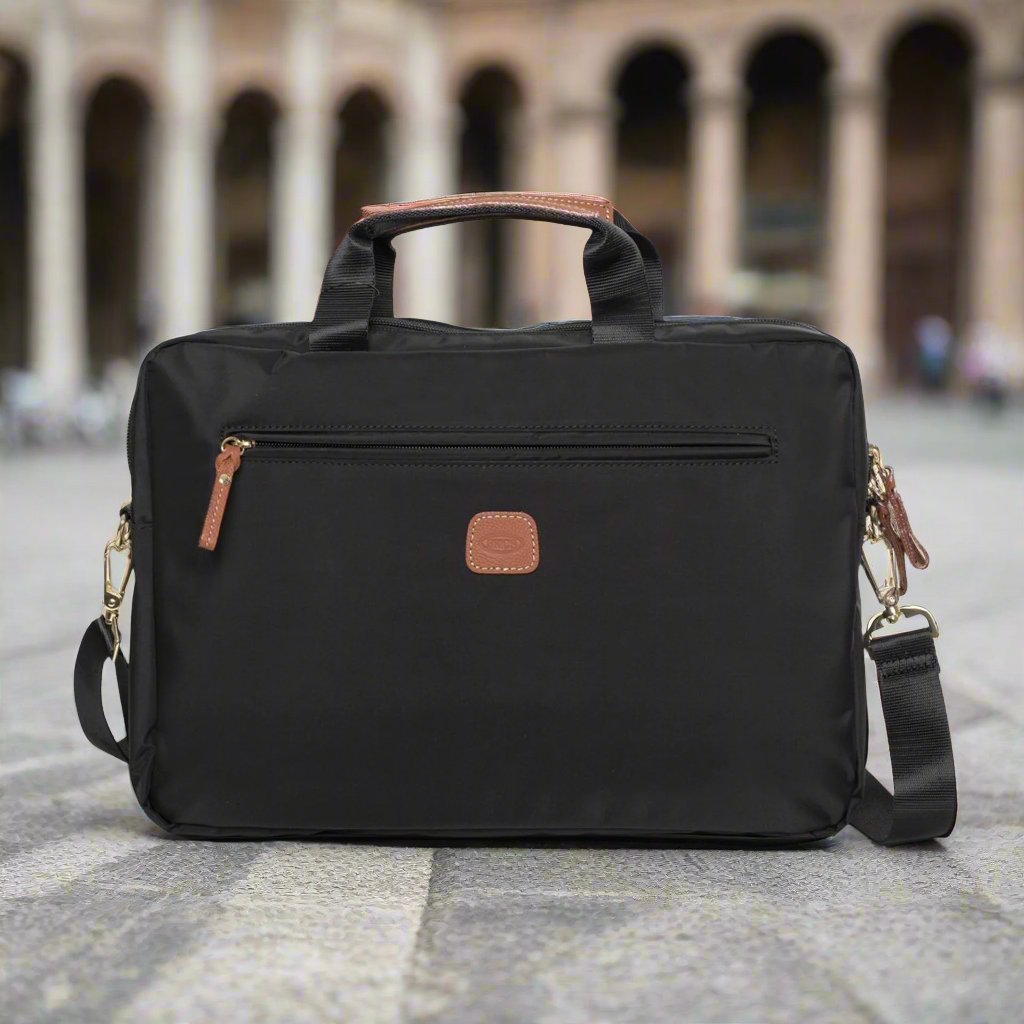 Bric's  unisex black & brown synthetic & leather Handbags