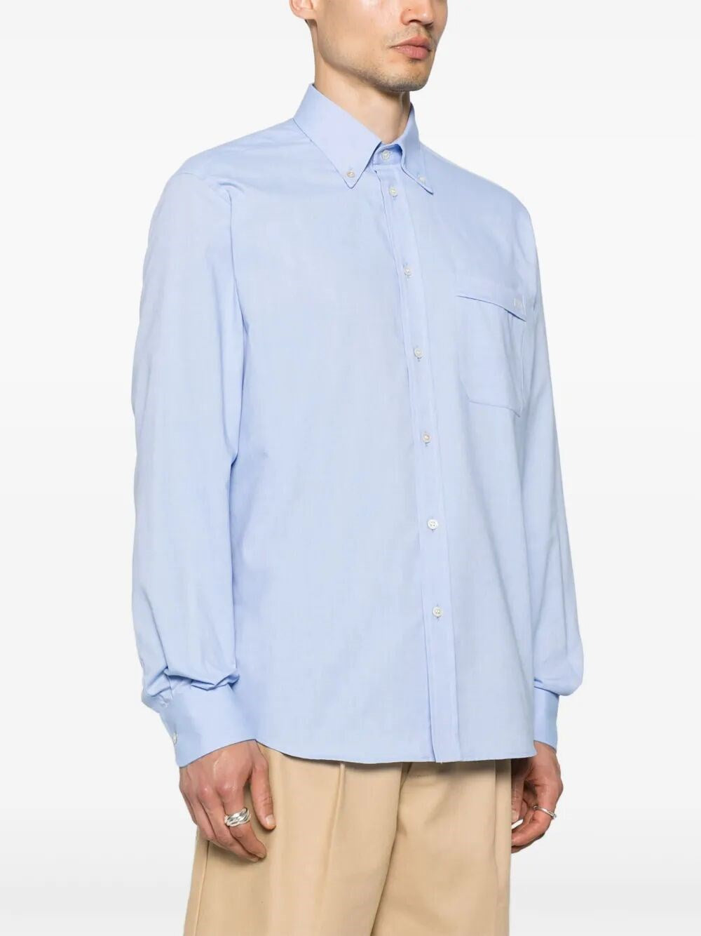 Valentino Garavani Men `Vlogo Signature` Long Sleeve Oxford Shirt