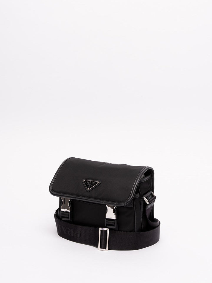 Prada Men Re-Nylon And Saffiano Leather Shoulder Bag