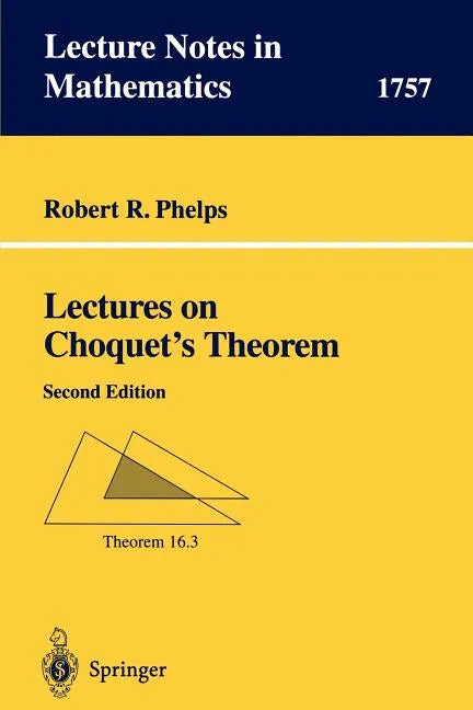 Lectures on Choquet's Theorem - Paperback