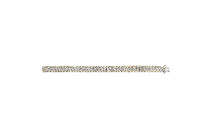 10K Yellow Gold 3.0 Cttw Diamond S-Link Bracelet