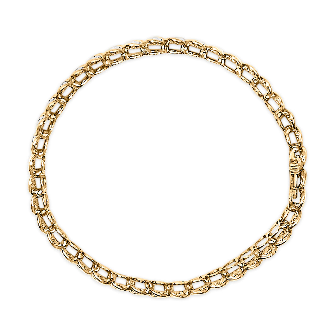 10K Yellow Gold 4.0 Cttw Diamond S-Link Bracelet