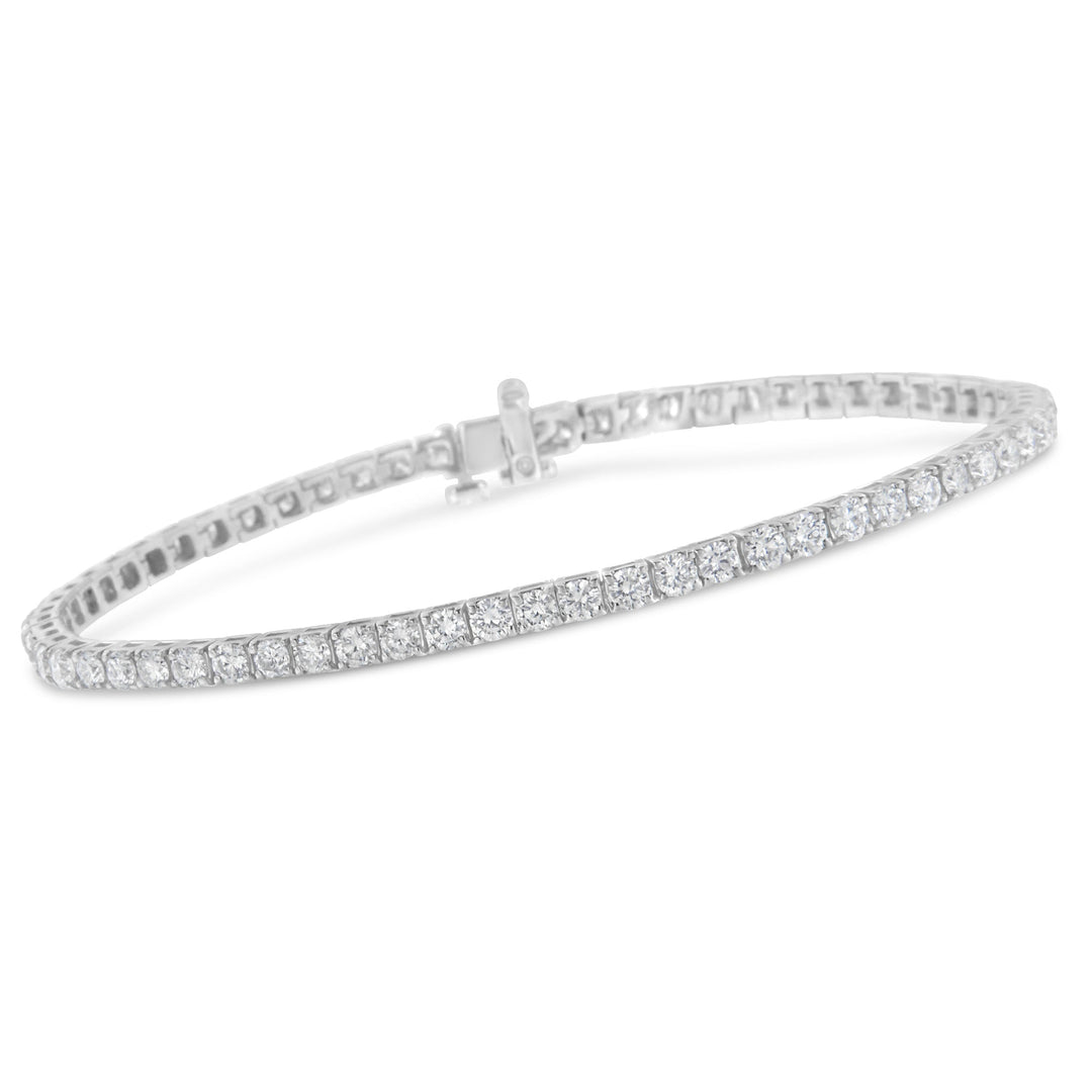 IGI Certified 5.0 Cttw Cut Diamond 14K White Gold Classic 7â€ Tennis Bracelet (H-I Color, I1-I2 Clarity)