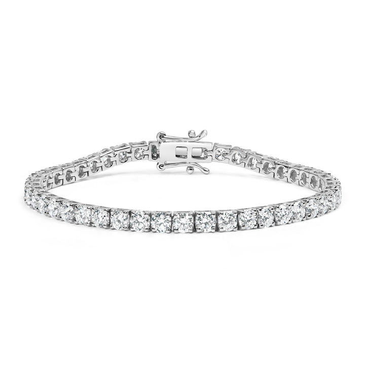 14K White Gold 2.00 Cttw Prong Set Lab Grown Round Diamond Classic Tennis Bracelet (F-G Color, VS2-SI1 Clarity) - 7.25"