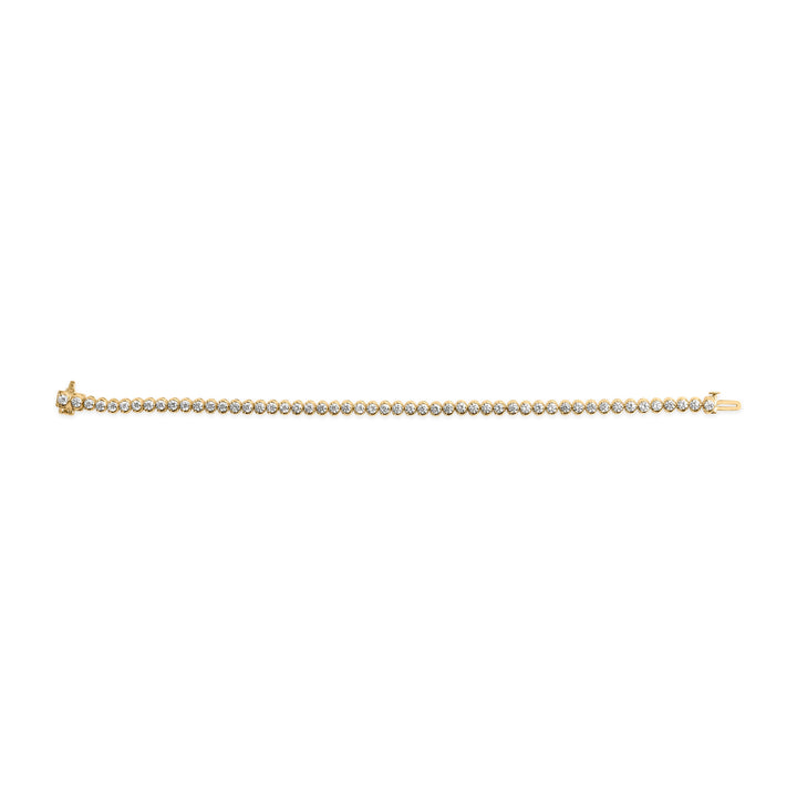 10K Yellow Gold 4.0 Cttw Lab Grown Diamond Tennis Bracelet
