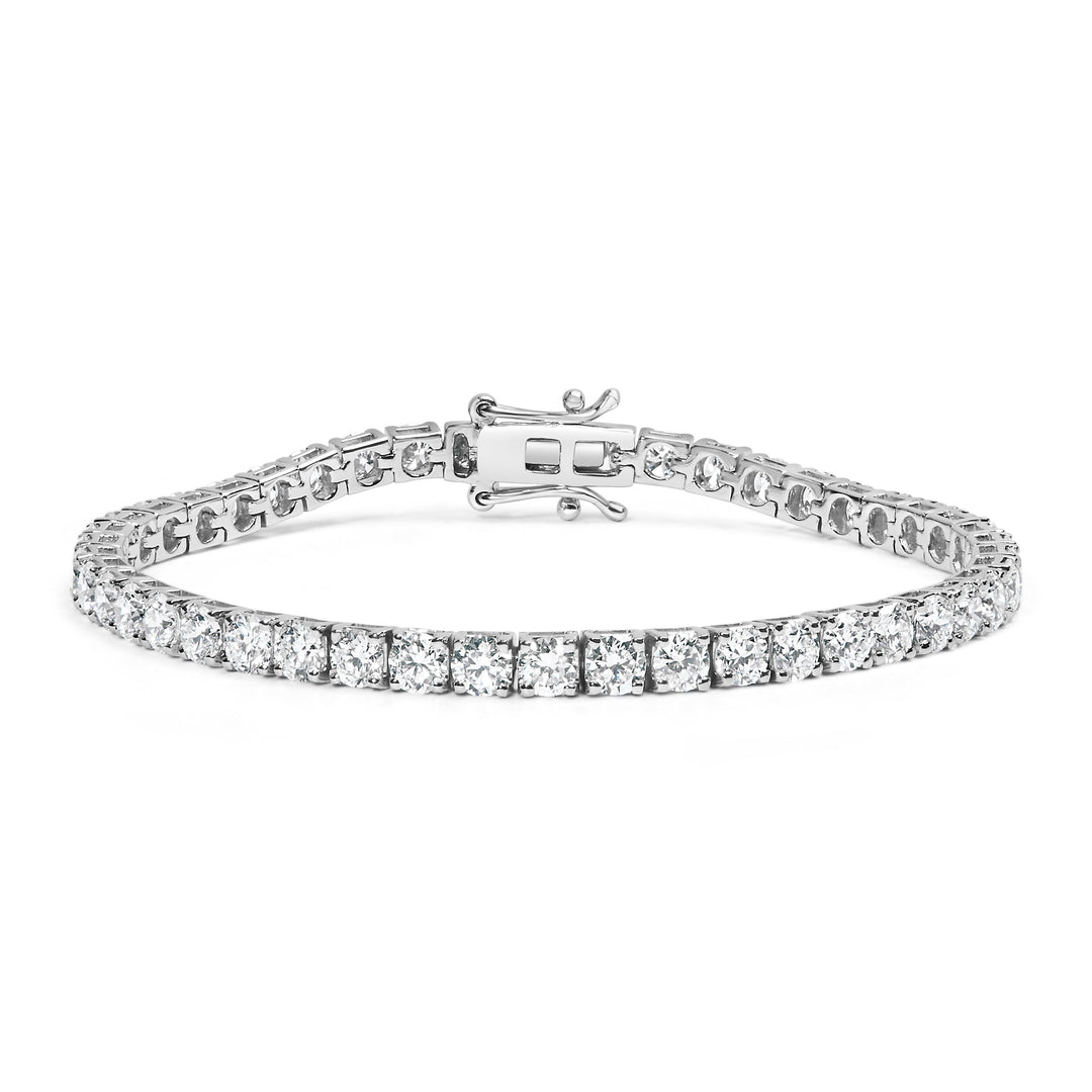14K White Gold 2.00 Cttw Prong Set Lab Grown Round Diamond Classic Tennis Bracelet (F-G Color, VS2-SI1 Clarity) - 7.25"