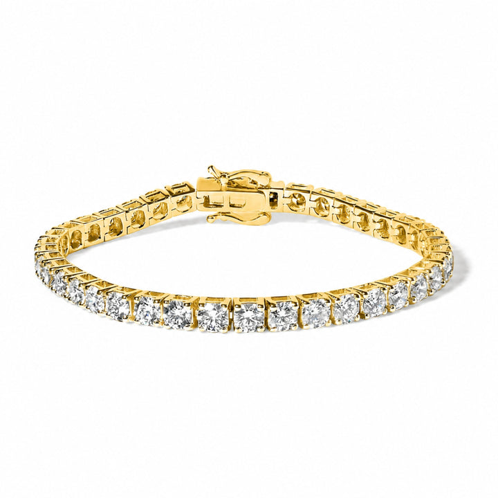 14K White Gold 2.00 Cttw Lab-Grown Round Diamond Four-Prong Tennis Bracelet
