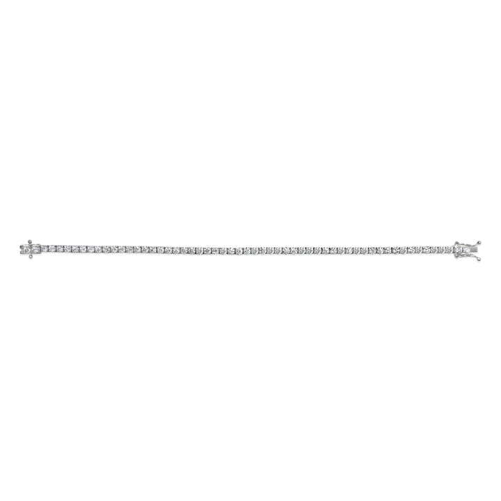14K White Gold 5.0 Cttw Lab Grown Diamond Tennis Bracelet (F-G Color, VS1-VS2 Clarity) - 7.25" Inches