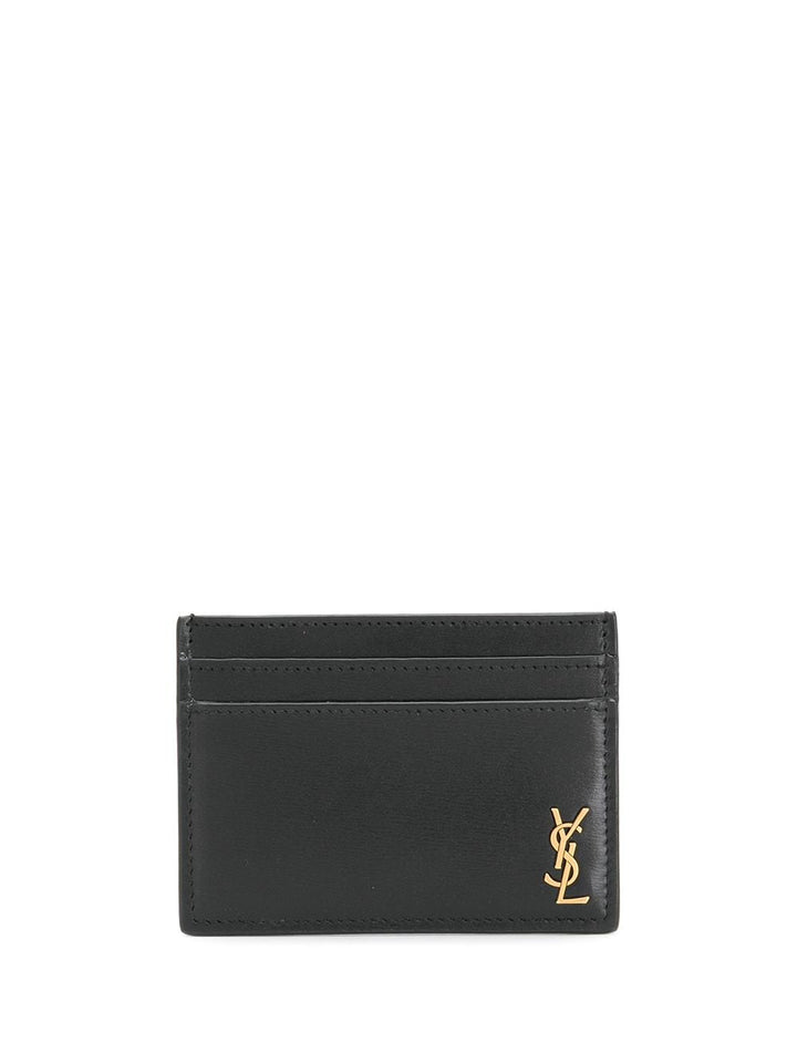 SAINT LAURENT Mini Leather Card Case