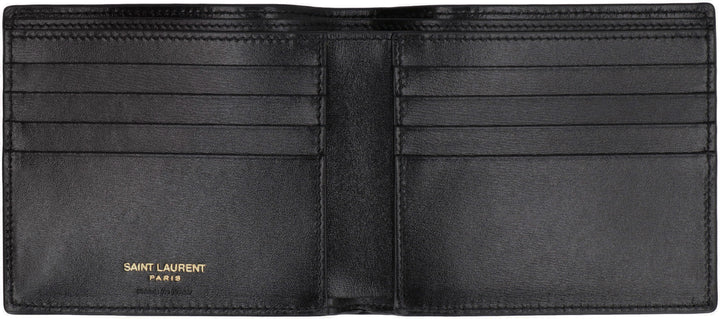SAINT LAURENT Mini East/West Leather Wallet