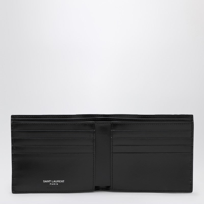 Saint Laurent Black Leather Bi-Fold Wallet Men