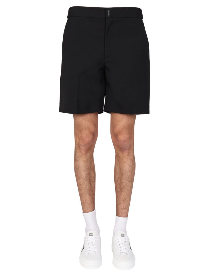 Givenchy Men Logo Bar Bermuda Shorts