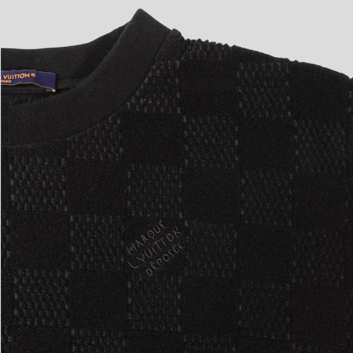 Louis Vuitton Damier French Terry Tee in Black