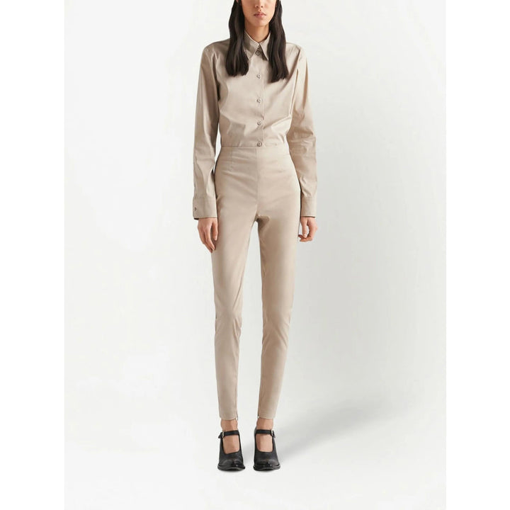 Prada Neutrals Trousers - Slim-Fit Trousers Women