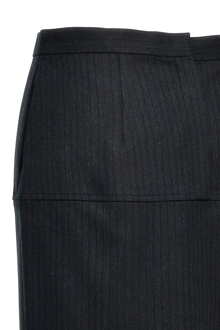 Fendi Women Pinstriped Wool Skirt