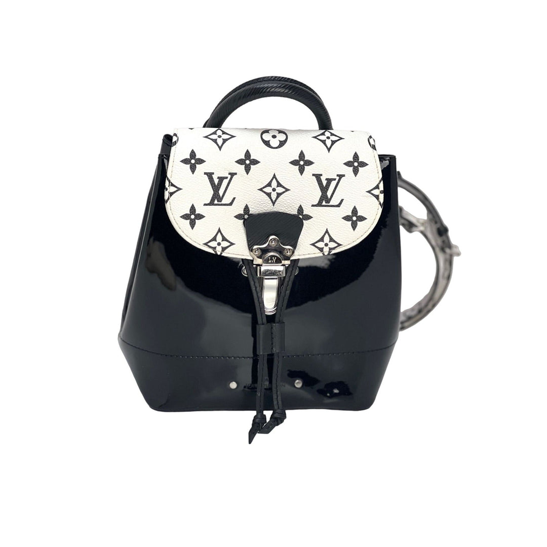 LOUIS VUITTON Hot Springs Backpack White Monogram and Patent Leather, Luxury bags, pre-owned, very good condition