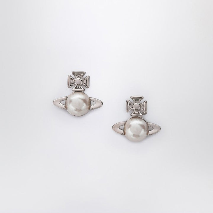 Vivienne Westwood Silver Balbina Earrings With Pearl Women