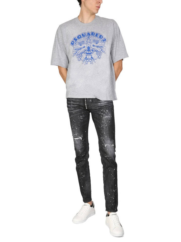 Dsquared Men Dragon Bros Football T-Shirt