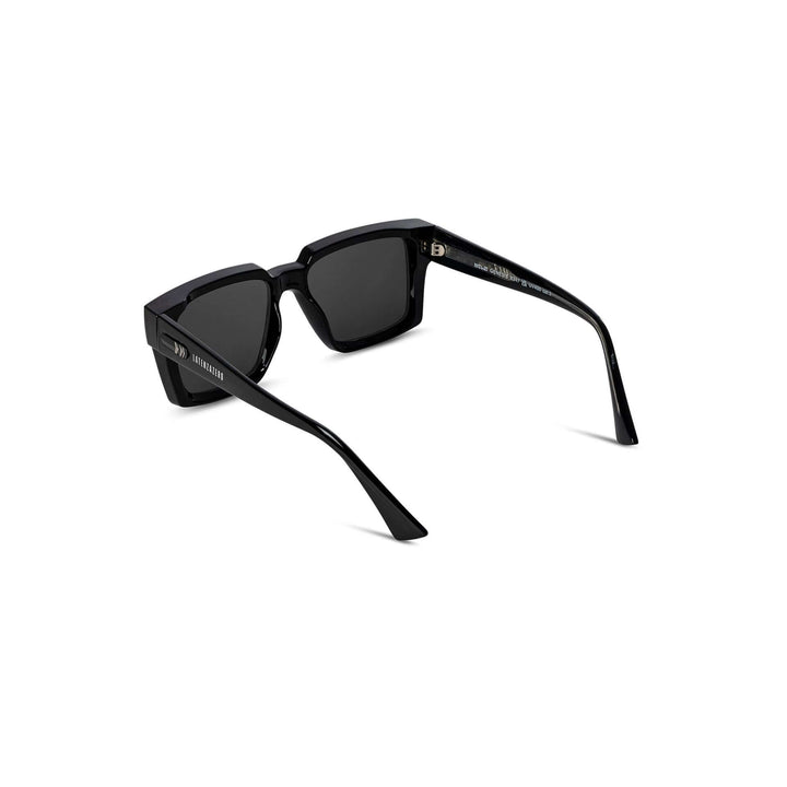 Black stylish Italian designed affordable sunglasses with UV protection.