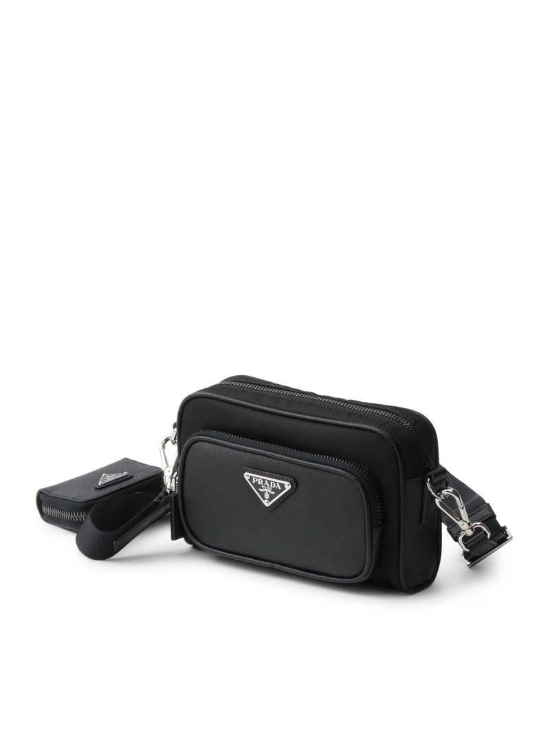 Prada Men Re-Nylon And Saffiano Shoulder Bag