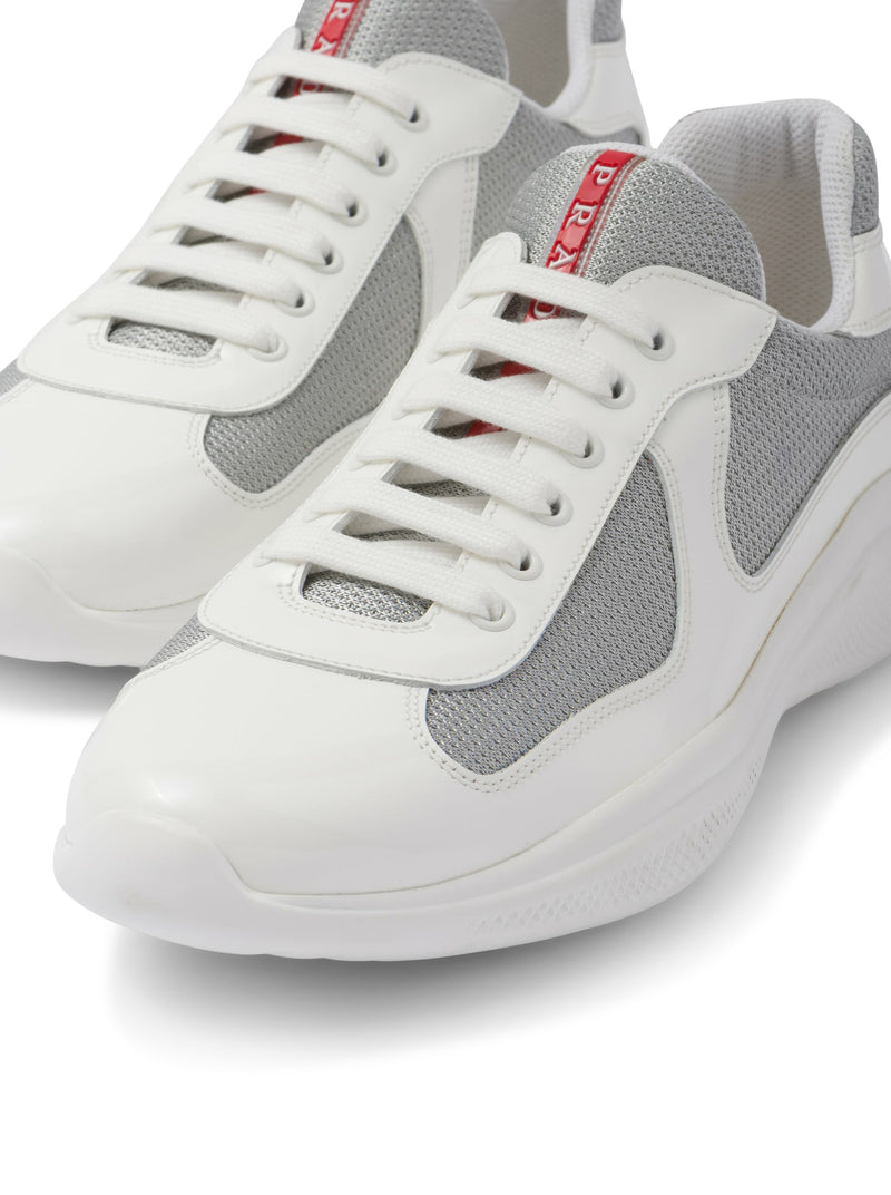 Prada Men Prada America's Cup Leather And Bike Fabric Sneakers