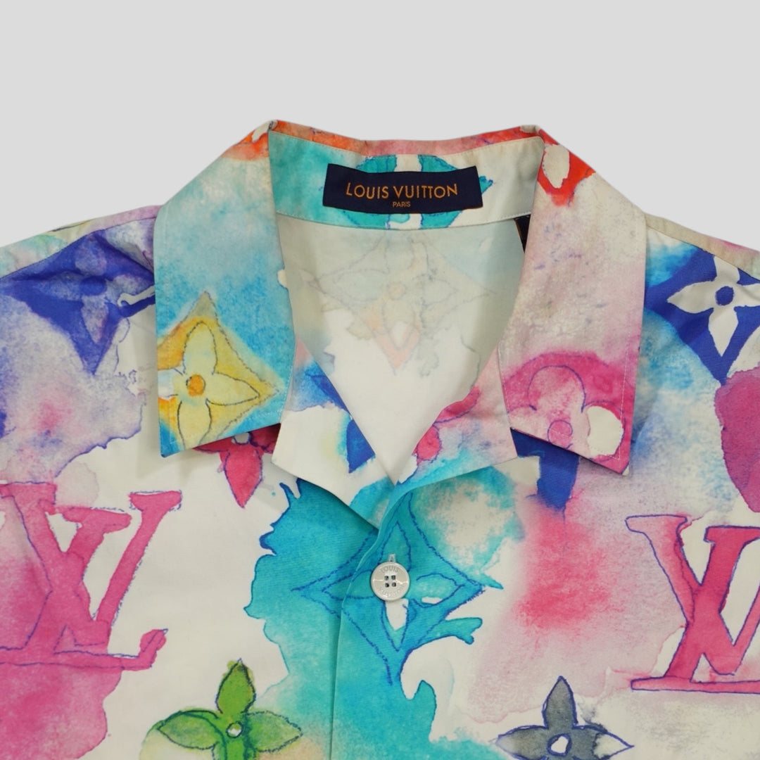Louis Vuitton Watercolor Button Up in Multicolor