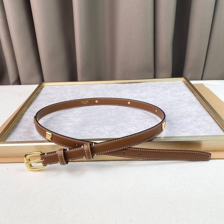 Celine Women Gold Buckle Belt &