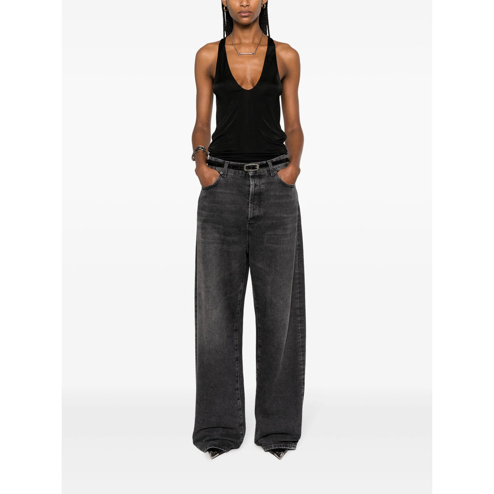 Saint Laurent Black Tops - Vests & Tank Tops Women