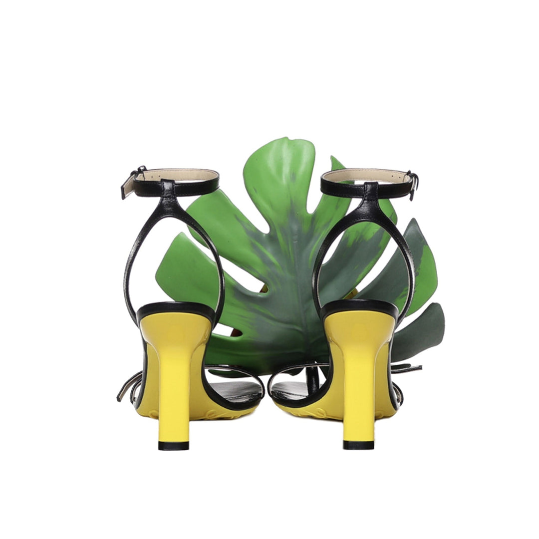 Loewe Petal Monstera Leather Sandals Women