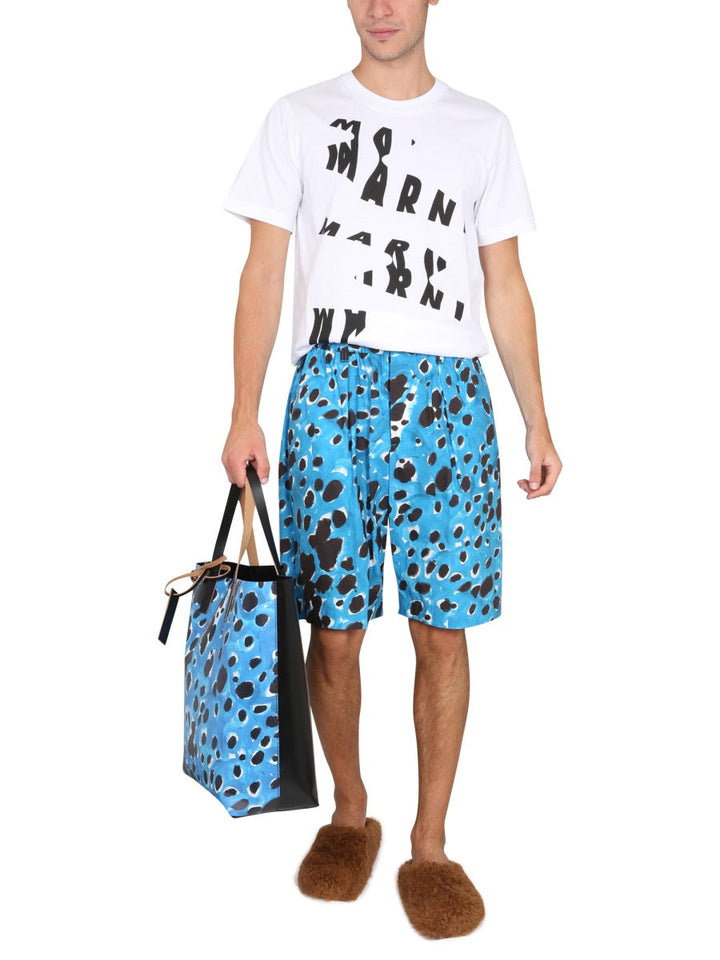 Marni Men Bermuda Shorts With Pop Dots Print