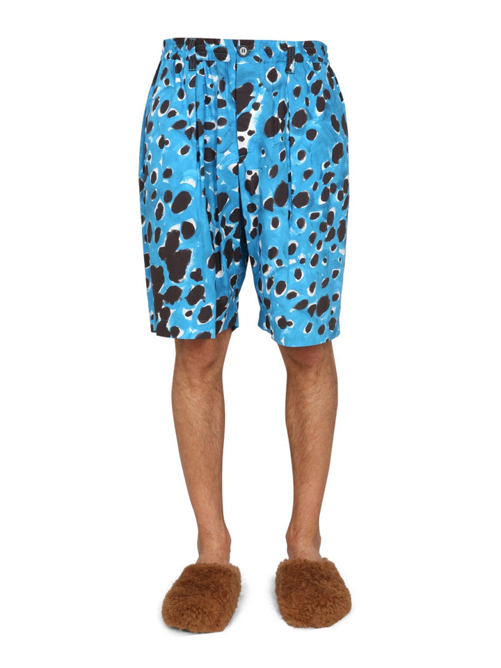 Marni Men Bermuda Shorts With Pop Dots Print