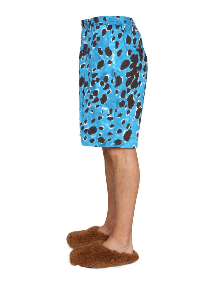 Marni Men Bermuda Shorts With Pop Dots Print