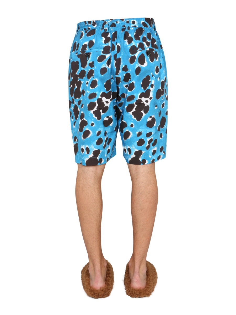 Marni Men Bermuda Shorts With Pop Dots Print