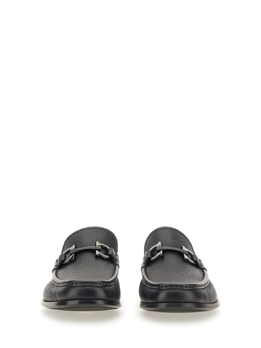 Ferragamo Ornament Gancini Hook Moccasins for Men