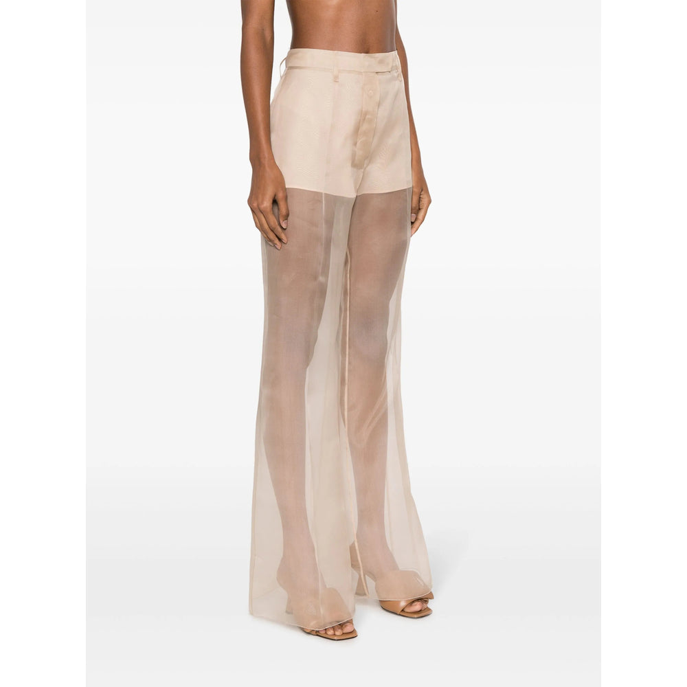 Prada Neutrals Trousers - Flared Trousers Women