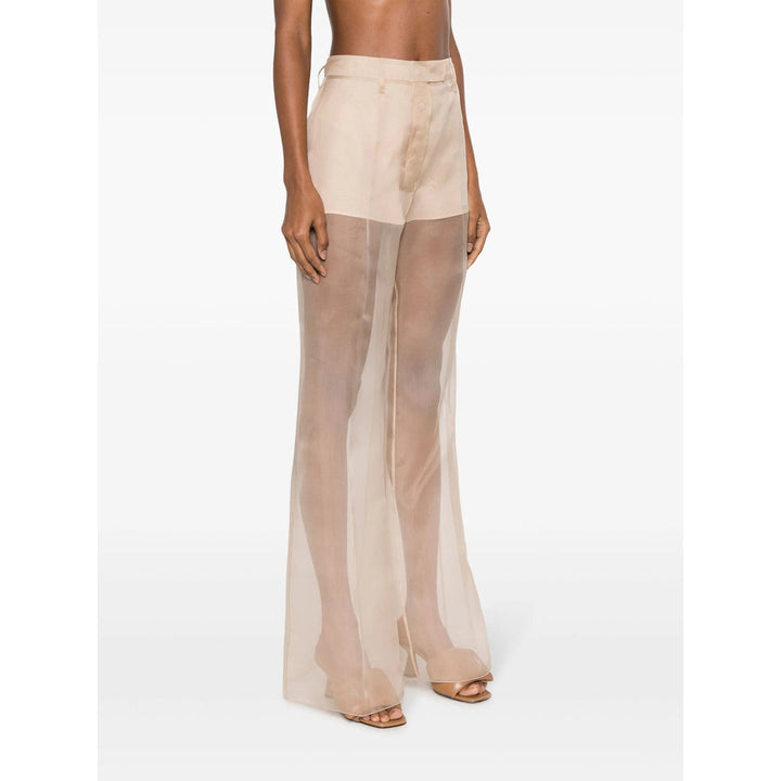 Prada Neutrals Trousers - Flared Trousers Women