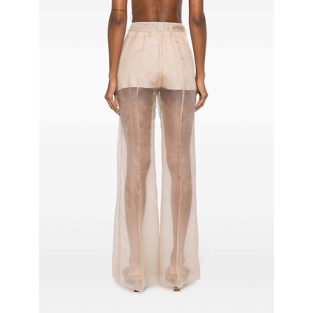Prada Neutrals Trousers - Flared Trousers Women