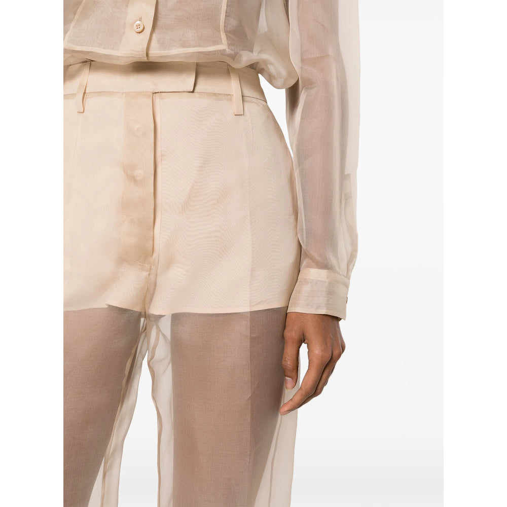 Prada Neutrals Trousers - Flared Trousers Women