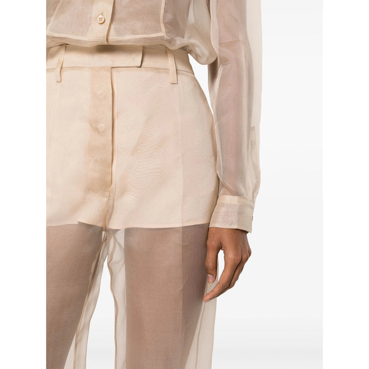 Prada Neutrals Trousers - Flared Trousers Women